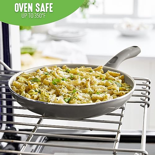 GreenLife Soft Grip Healthy Ceramic Nonstick 23 Piece Kitchen Cookware Pots and Frying Sauce Saute Pans Set with Kitchen Utensils, PFAS-Free, Dishwasher Safe, Pink