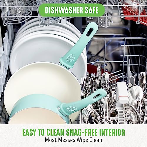 GreenLife Soft Grip Healthy Ceramic Nonstick 23 Piece Kitchen Cookware Pots and Frying Sauce Saute Pans Set with Kitchen Utensils, PFAS-Free, Dishwasher Safe, Pink
