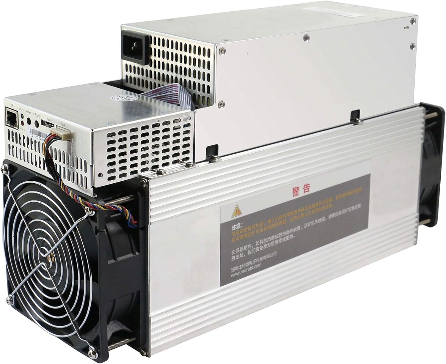 MicroBT Whatsminer M30S 92TH/S Bitcoin ASIC Miner(38J/TH, 3496W, 220V, SHA256), High Stability, High Efficient Energy Consumption, Air-Cooling Home Mining Machine for BTC/BCH/BSV, w/PSU (Renewed)