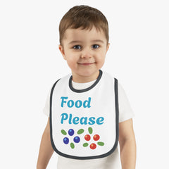 Baby Contrast Trim Jersey Bib