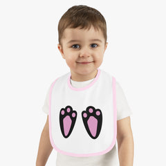 Baby Contrast Trim Jersey Bib
