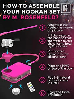 Pink Hookah Set Premium Portable Hookah Set With Everything And Travel Case