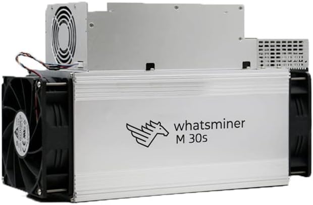 MicroBT Whatsminer M30S 92TH/S Bitcoin ASIC Miner(38J/TH, 3496W, 220V, SHA256), High Stability, High Efficient Energy Consumption, Air-Cooling Home Mining Machine for BTC/BCH/BSV, w/PSU (Renewed)