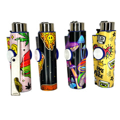 FLKR LYTR® Fidget Spinner Lighter Case for Clipper Lighter® Case fidget spinner lighter case 4PACK