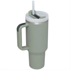 High-Capacity Stainless Steel Car Straw Cup - Portable Design