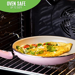 GreenLife Soft Grip Healthy Ceramic Nonstick 23 Piece Kitchen Cookware Pots and Frying Sauce Saute Pans Set with Kitchen Utensils, PFAS-Free, Dishwasher Safe, Pink