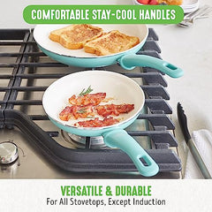 GreenLife Soft Grip Healthy Ceramic Nonstick 23 Piece Kitchen Cookware Pots and Frying Sauce Saute Pans Set with Kitchen Utensils, PFAS-Free, Dishwasher Safe, Pink