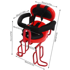 Rear Child Bike Seat Rear, Mounted Kids Bike Seat with Seat Cushion, Detachable Fence, Bike Child Seat Suitable for Children Aged 1-6 Back