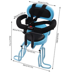 Rear Child Bike Seat Rear, Mounted Kids Bike Seat with Seat Cushion, Detachable Fence, Bike Child Seat Suitable for Children Aged 1-6 Back