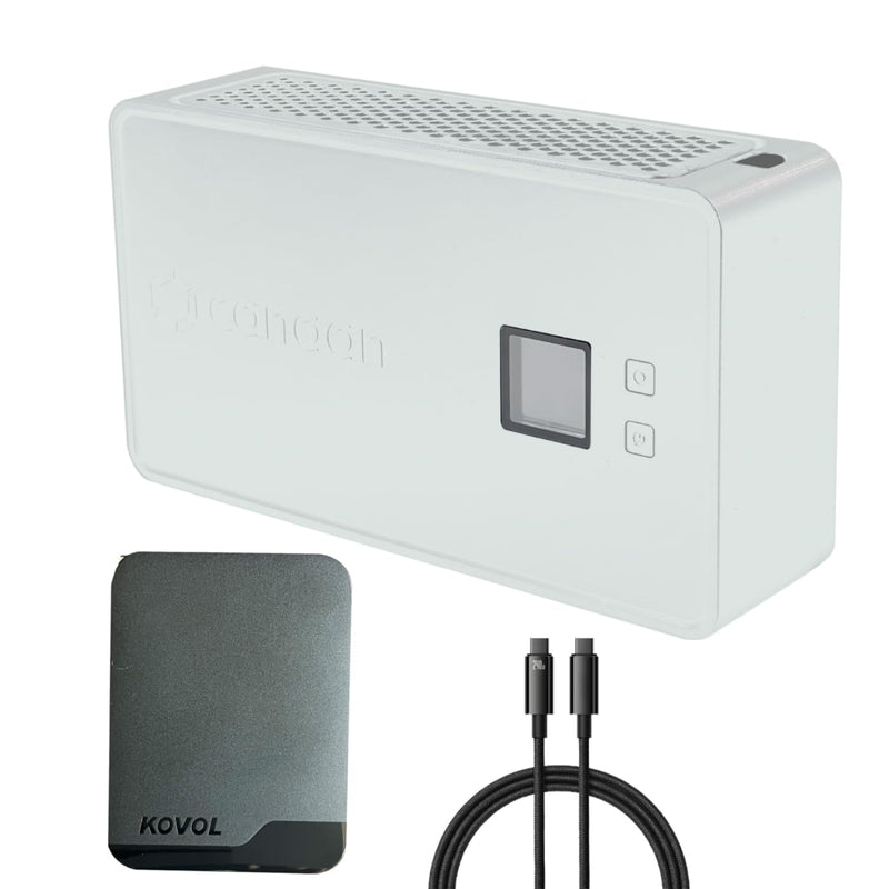 New Canaan Avalon Nano 3 BTC Miner - 4 TH/s 140W Home Bitcoin ASIC Miner - Quiet with Canaan Original Power Supply - Supports Stake Pool & Solo Mining for Home and Office Use (White)