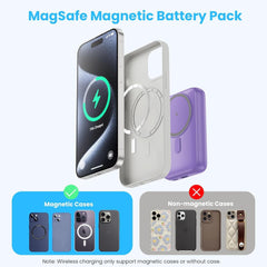Magnetic Portable Charger 10800mAh,4-in-1 Wireless Power Bank with iWatch Charger, QC4.0+20W PD Fast Charging USB C Battery Pack with LCD Display for Magsafe,iPhone 16/15/14/13/12,Apple Watch (Pink)