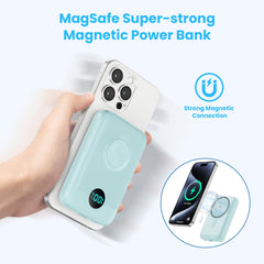 Magnetic Portable Charger 10800mAh,4-in-1 Wireless Power Bank with iWatch Charger, QC4.0+20W PD Fast Charging USB C Battery Pack with LCD Display for Magsafe,iPhone 16/15/14/13/12,Apple Watch (Pink)