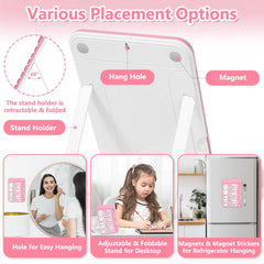 Audab 2Pcs Dry Erase Chore Chart for Kids, Magnetic Checklist Board, My Chores Slider Chart to Do List Board, Routine Chart Schedule Board Task Tracker for Home Refrigerator, Wall, Desk (Blue & Pink)
