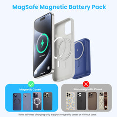 Magnetic Portable Charger 10800mAh,4-in-1 Wireless Power Bank with iWatch Charger, QC4.0+20W PD Fast Charging USB C Battery Pack with LCD Display for Magsafe,iPhone 16/15/14/13/12,Apple Watch (Pink)