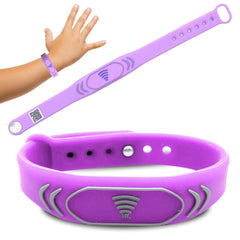 Smart Bands for Kids if Lost, Child Safety ID Wristband, NFC Bracelet for Children, Smart Medical ID Band, Lost Kids ID Bracelet, Disney Essentials for Kids, QR Identification, Waterproof (Pink)