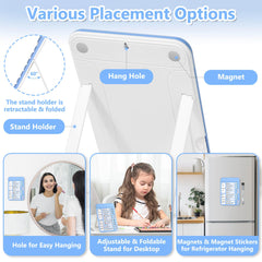 Audab 2Pcs Dry Erase Chore Chart for Kids, Magnetic Checklist Board, My Chores Slider Chart to Do List Board, Routine Chart Schedule Board Task Tracker for Home Refrigerator, Wall, Desk (Blue & Pink)