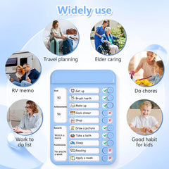 Audab 2Pcs Dry Erase Chore Chart for Kids, Magnetic Checklist Board, My Chores Slider Chart to Do List Board, Routine Chart Schedule Board Task Tracker for Home Refrigerator, Wall, Desk (Blue & Pink)