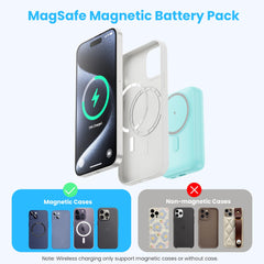 Magnetic Portable Charger 10800mAh,4-in-1 Wireless Power Bank with iWatch Charger, QC4.0+20W PD Fast Charging USB C Battery Pack with LCD Display for Magsafe,iPhone 16/15/14/13/12,Apple Watch (Pink)