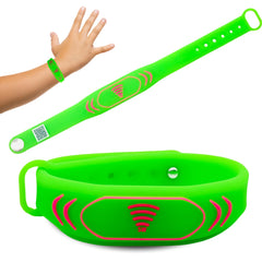 Smart Bands for Kids if Lost, Child Safety ID Wristband, NFC Bracelet for Children, Smart Medical ID Band, Lost Kids ID Bracelet, Disney Essentials for Kids, QR Identification, Waterproof (Pink)
