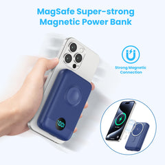 Magnetic Portable Charger 10800mAh,4-in-1 Wireless Power Bank with iWatch Charger, QC4.0+20W PD Fast Charging USB C Battery Pack with LCD Display for Magsafe,iPhone 16/15/14/13/12,Apple Watch (Pink)