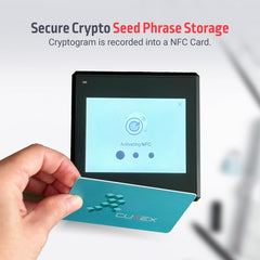 Crypto Seed Phrase Storage - Bitcoin Secure Cold Storage Backup - 100% Offline, 3 NFC Cards, Compatible with Ledger, Trezor, Hardware Wallets - BIP39 SLIP39 & MONERO