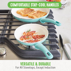 GreenLife Soft Grip Healthy Ceramic Nonstick 23 Piece Kitchen Cookware Pots and Frying Sauce Saute Pans Set with Kitchen Utensils, PFAS-Free, Dishwasher Safe, Pink