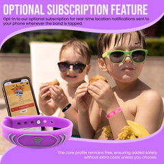Smart Bands for Kids if Lost, Child Safety ID Wristband, NFC Bracelet for Children, Smart Medical ID Band, Lost Kids ID Bracelet, Disney Essentials for Kids, QR Identification, Waterproof (Pink)
