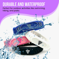 Smart Bands for Kids if Lost, Child Safety ID Wristband, NFC Bracelet for Children, Smart Medical ID Band, Lost Kids ID Bracelet, Disney Essentials for Kids, QR Identification, Waterproof (Pink)