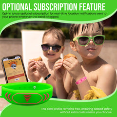 Smart Bands for Kids if Lost, Child Safety ID Wristband, NFC Bracelet for Children, Smart Medical ID Band, Lost Kids ID Bracelet, Disney Essentials for Kids, QR Identification, Waterproof (Pink)