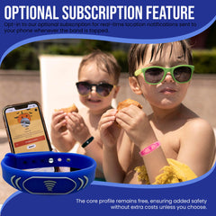 Smart Bands for Kids if Lost, Child Safety ID Wristband, NFC Bracelet for Children, Smart Medical ID Band, Lost Kids ID Bracelet, Disney Essentials for Kids, QR Identification, Waterproof (Pink)