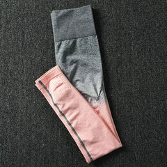 Grey Pink Ombre Leggings