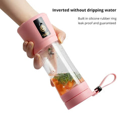 Pink Mini Portable Blender Milkshake Cup