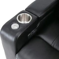 Premium Power Recliner With Storage Arms, Cupholders, Swivel Tray Table And Cell Phone Stand,Black