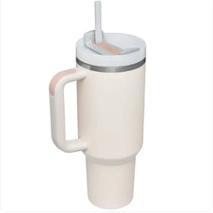 High-Capacity Stainless Steel Car Straw Cup - Portable Design
