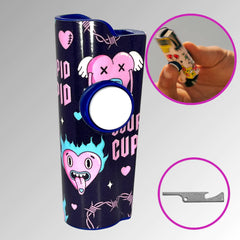 FLKR LYTR® Fidget Spinner Lighter Case "Stupid Cupid" for Clipper Lighter® Case