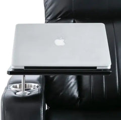 Premium Power Recliner With Storage Arms, Cupholders, Swivel Tray Table And Cell Phone Stand,Black