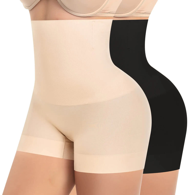 Womens Seamless Shaping Boyshorts Panties Tummy Control Underwear Slimming Shapewear Shorts #A3 High Control Mixed(2 Pack) Large