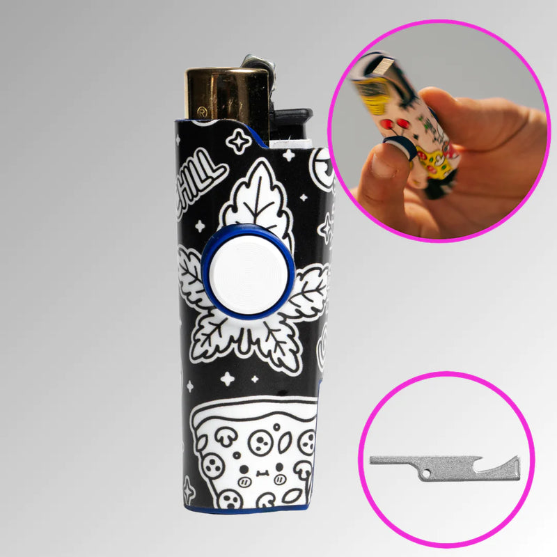 FLKR LYTR® Fidget Spinner Lighter Case: 420Celebrate for Clipper Lighter®