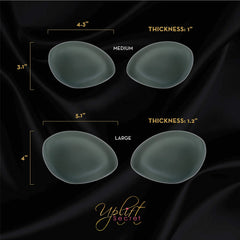 Uplift Secret Silicone Bra Inserts - Clear Gel Push Up Breast Pads - Bra Padding Bust Enhancer Medium