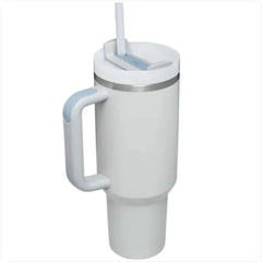High-Capacity Stainless Steel Car Straw Cup - Portable Design