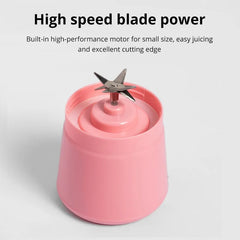 Pink Mini Portable Blender Milkshake Cup