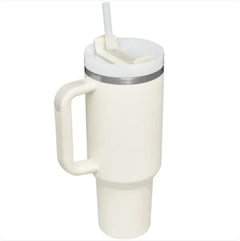 High-Capacity Stainless Steel Car Straw Cup - Portable Design