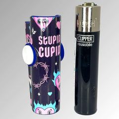 FLKR LYTR® Fidget Spinner Lighter Case "Stupid Cupid" for Clipper Lighter® Case