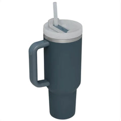 High-Capacity Stainless Steel Car Straw Cup - Portable Design