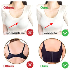 Women's Push Up Bra,Full-Coverage Underwire Bra,Hide Back Fat Deep Cup Bra,Smoothing T-Shirt Bra,Sculpting Uplift Bra (44) A Black