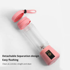 Pink Mini Portable Blender Milkshake Cup