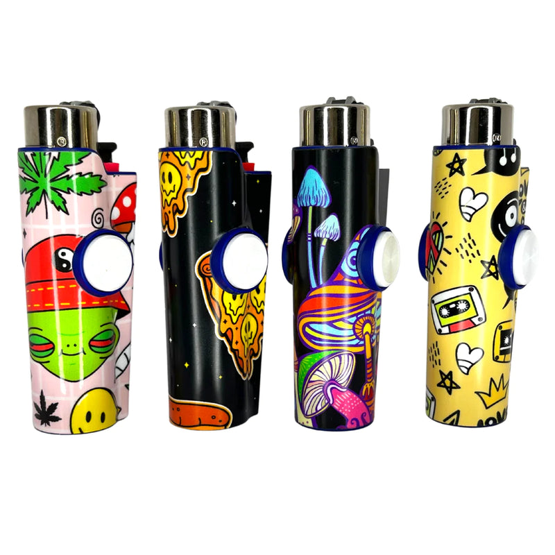 FLKR LYTR® Fidget Spinner Lighter Case for Clipper Lighter® Case fidget spinner lighter case 4PACK