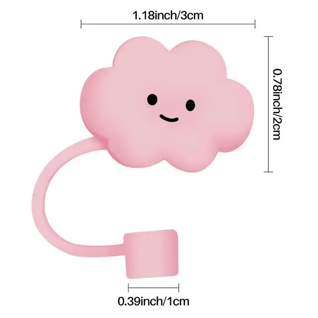 Cartoon Silicone Straw Tips