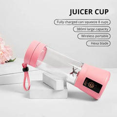 Pink Mini Portable Blender Milkshake Cup