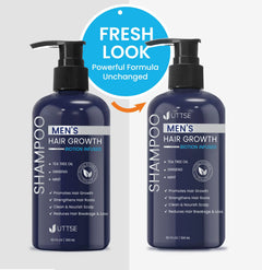 Biotin Hair Growth Shampoo for Men: Natural Thickening Shampoo with Tea Tree Oil Ginseng Mint for Hair Loss and Thinning Hair - 10.1 fl.oz
